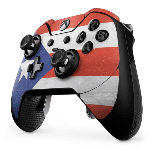 Puerto Rico Flag Distressed Xbox One Elite Controller Skin
